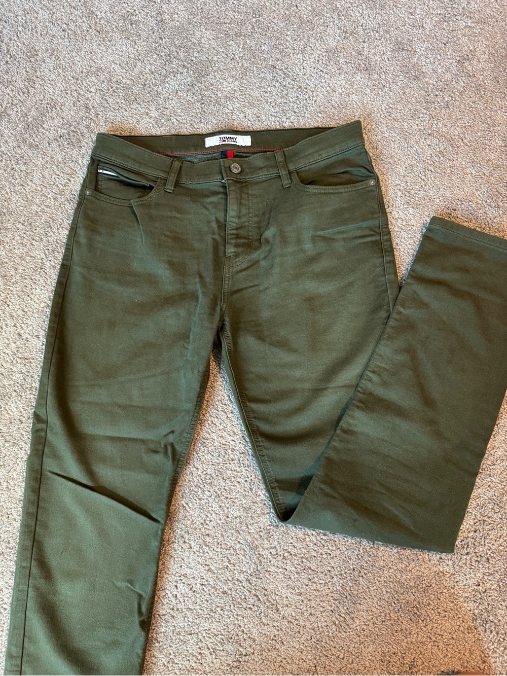 Tommy Hilfiger Men’s Olive Slim Straight Pants